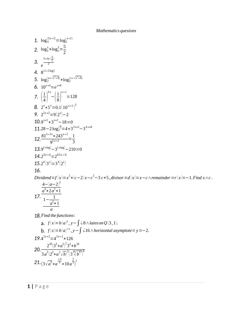 Advanced Mathematics Problem Set | PDF | Chess Theory | Chess