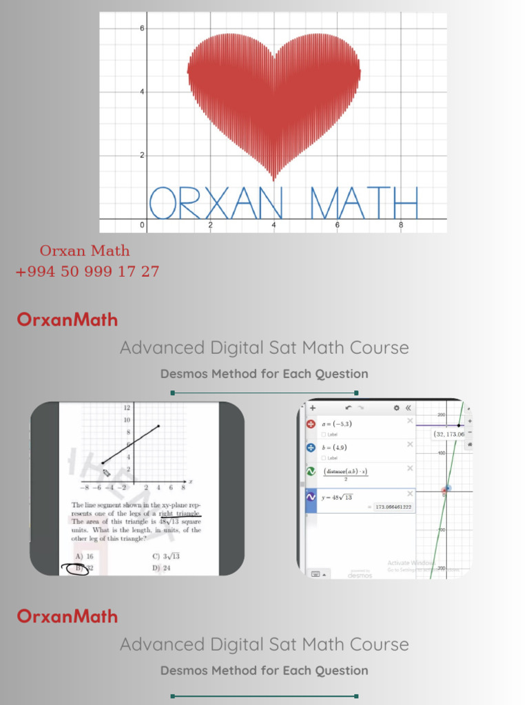 Advanced SAT Math Course with Desmos | PDF