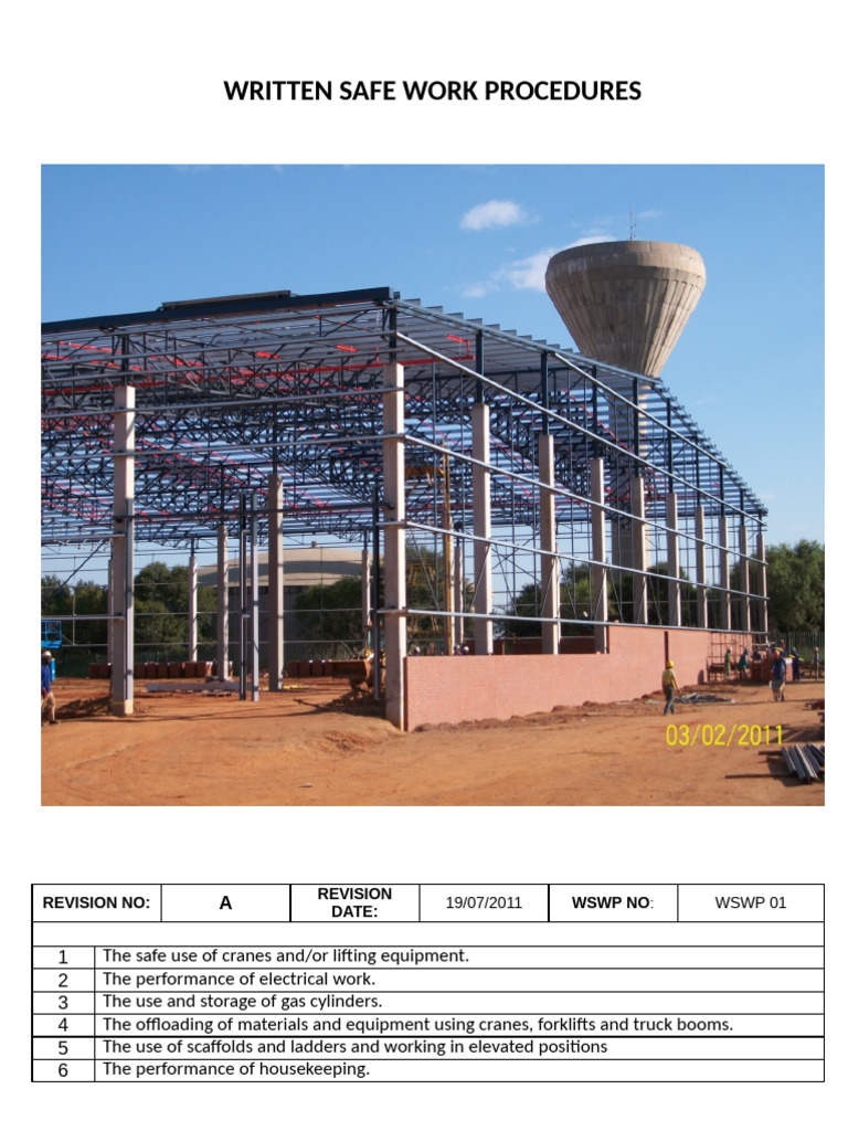 Safe Work Procedures for Equipment Use | PDF | Crane (Machine)
