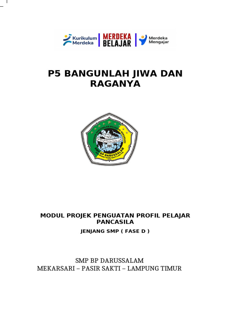 Modul Projek P5 - SMP BP Darussalam | PDF