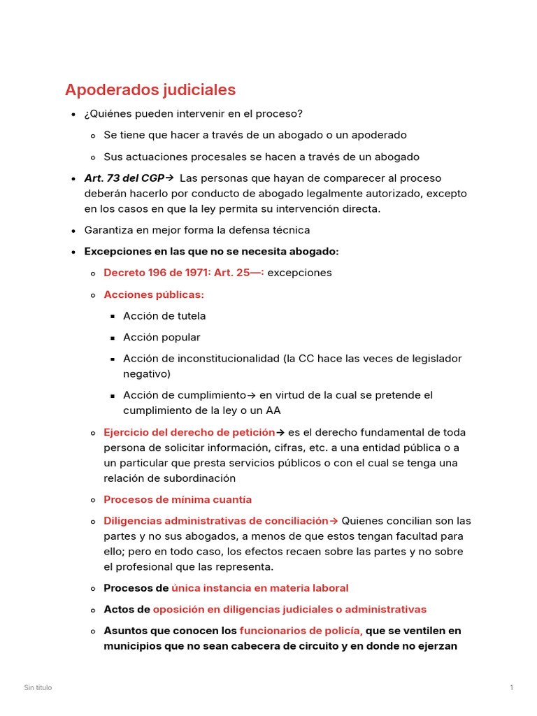 Apoderados Judiciales: Proceso y Poderes | PDF | Justicia | Crimen y ...