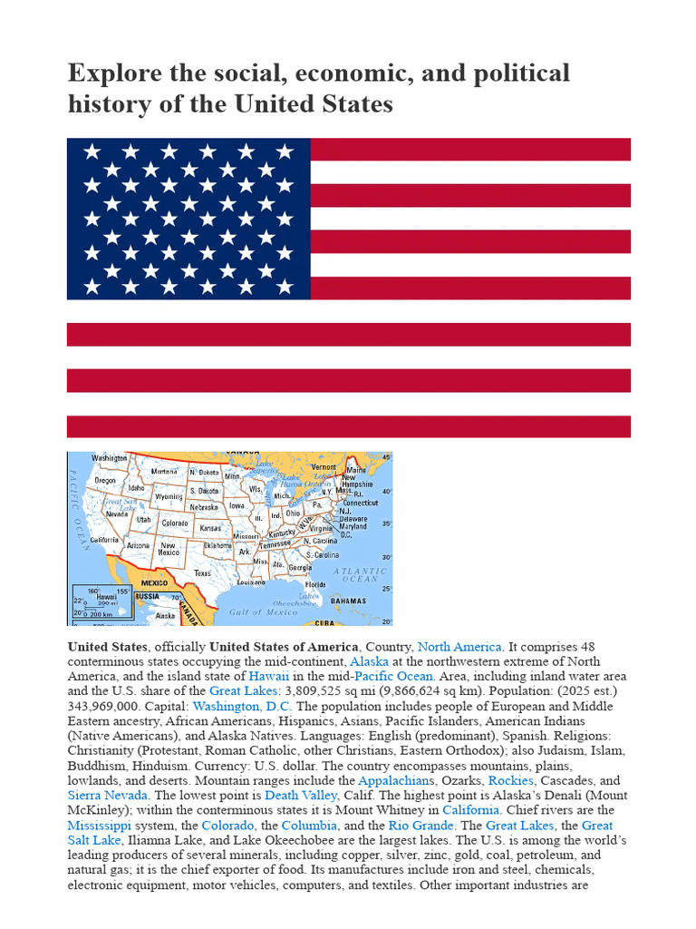 Overview of the United States Facts | PDF | The United States | British ...