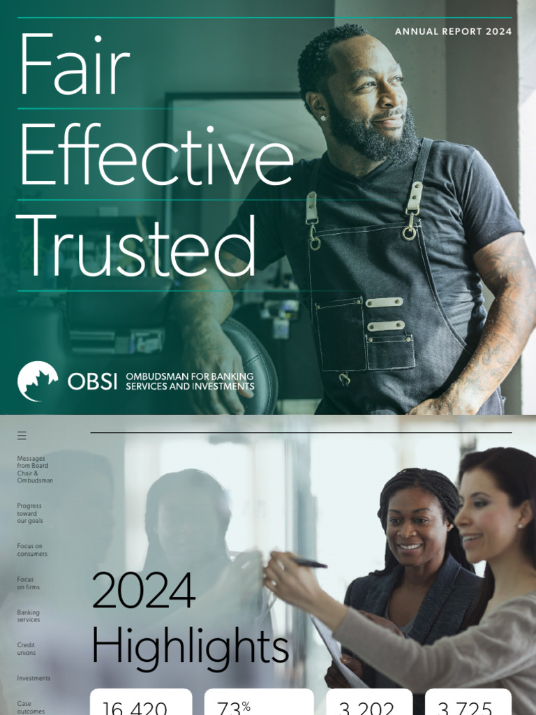 OBSI Annual Report 2024 Insights | PDF | Business