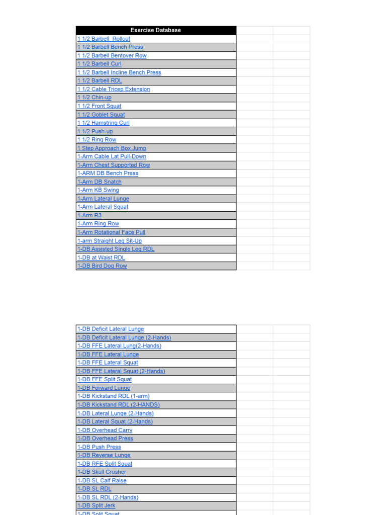 Comprehensive Exercise Video Database | PDF | Anatomical Terms Of ...