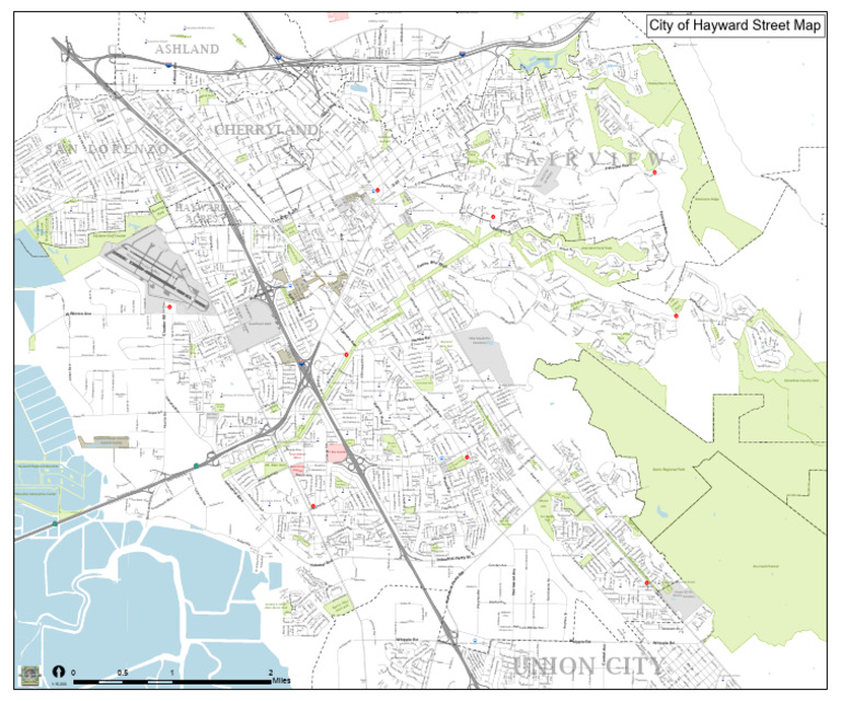 Hayward Street Map Overview | PDF
