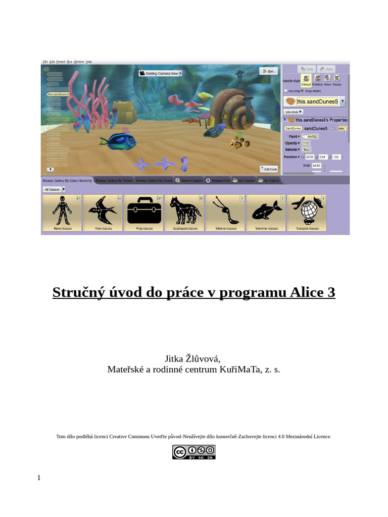 Návod Alice 3 | PDF