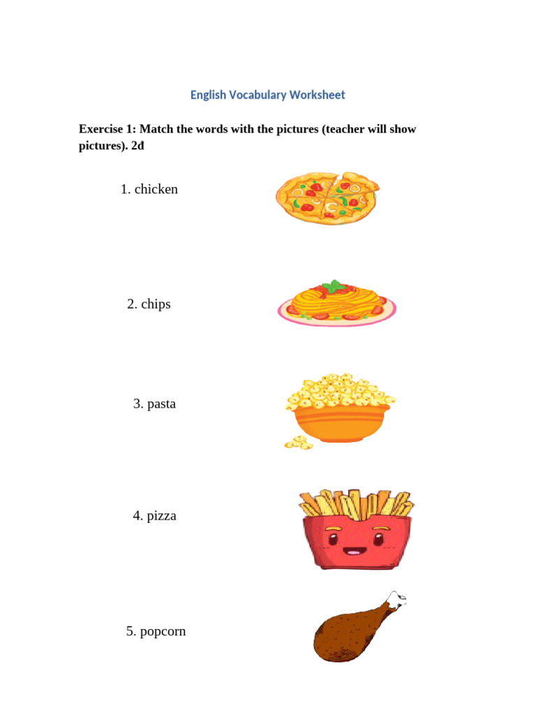 Unit 1 - Food | PDF