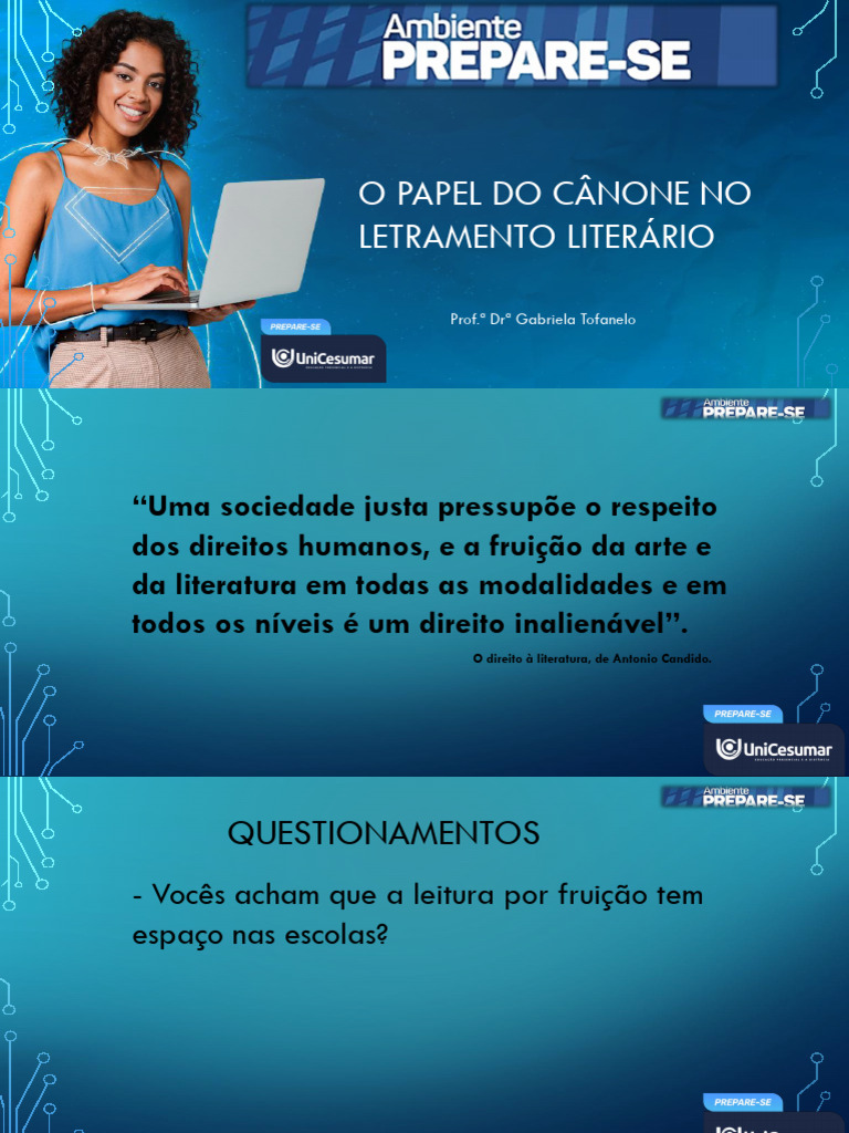 O Cânone e o Letramento Literário | PDF