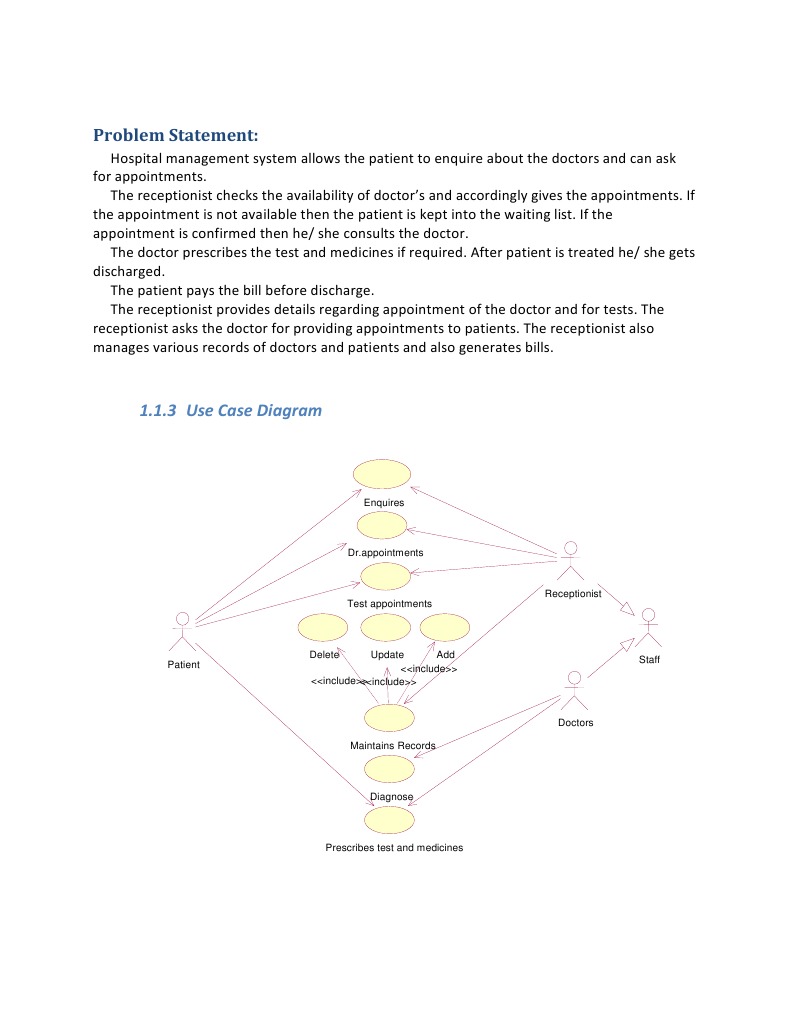 Problem Statement:: 1.1.3 Use Case Diagram | PDF