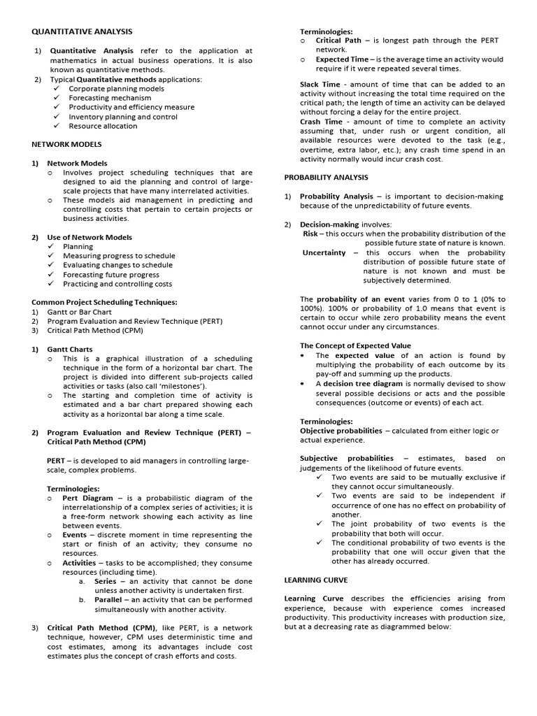 Quantitative Analysis | PDF | Linear Programming | Mathematical ...