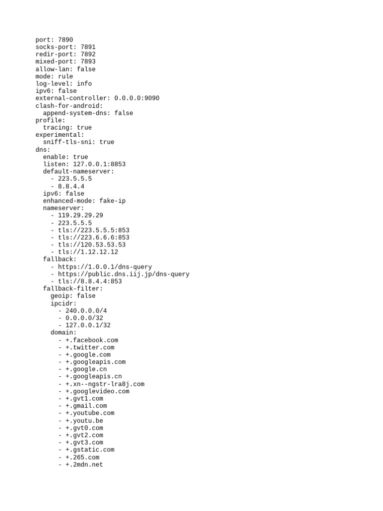 Proxy Configuration for Clash Setup | PDF | Network Architecture | Internet