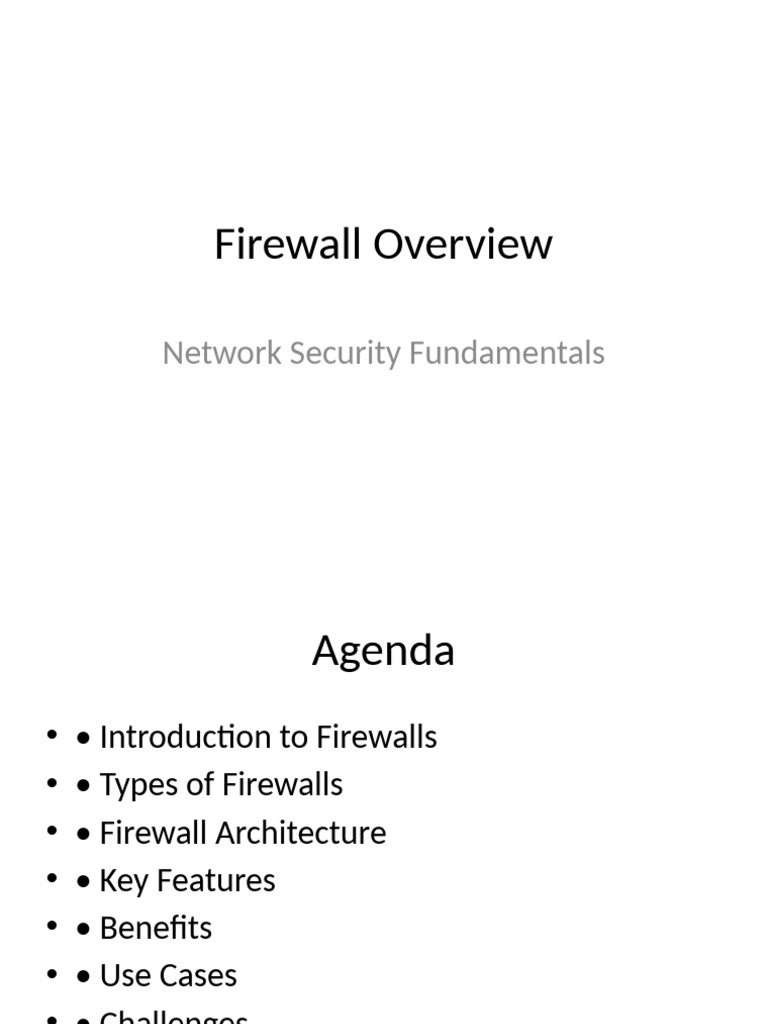Firewall Overview | PDF