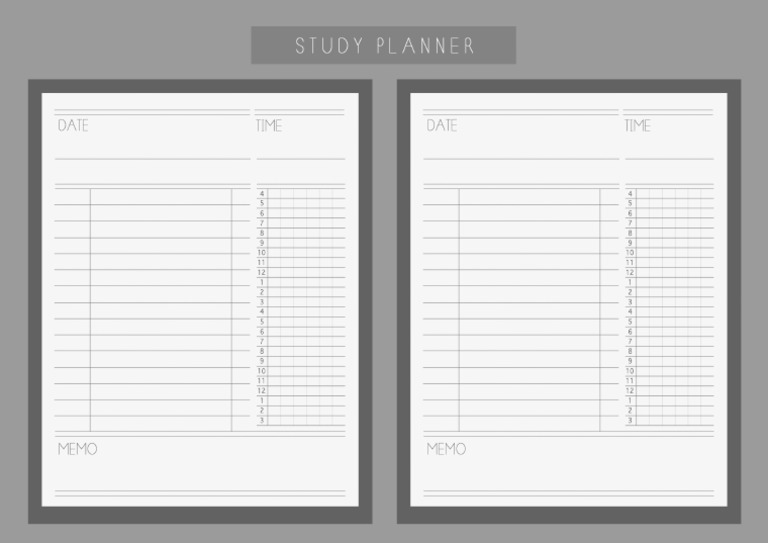 Study Planner B&W by Sue (H) | PDF