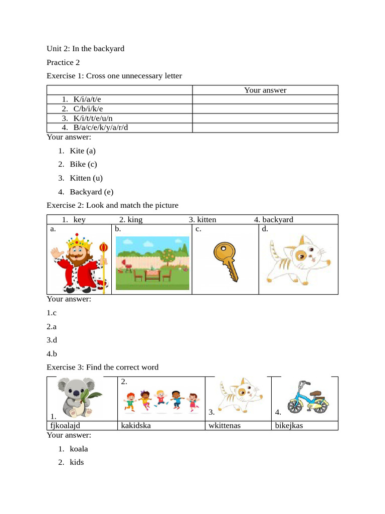 Unit 2 P2 (Key) | PDF