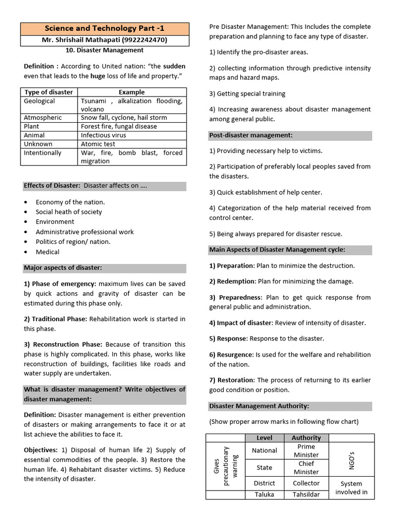 Disaster Management Overview and Strategies | PDF | Emergency ...