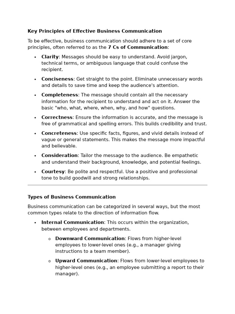 7 Cs of Effective Business Communication | PDF | Communication | Jargon