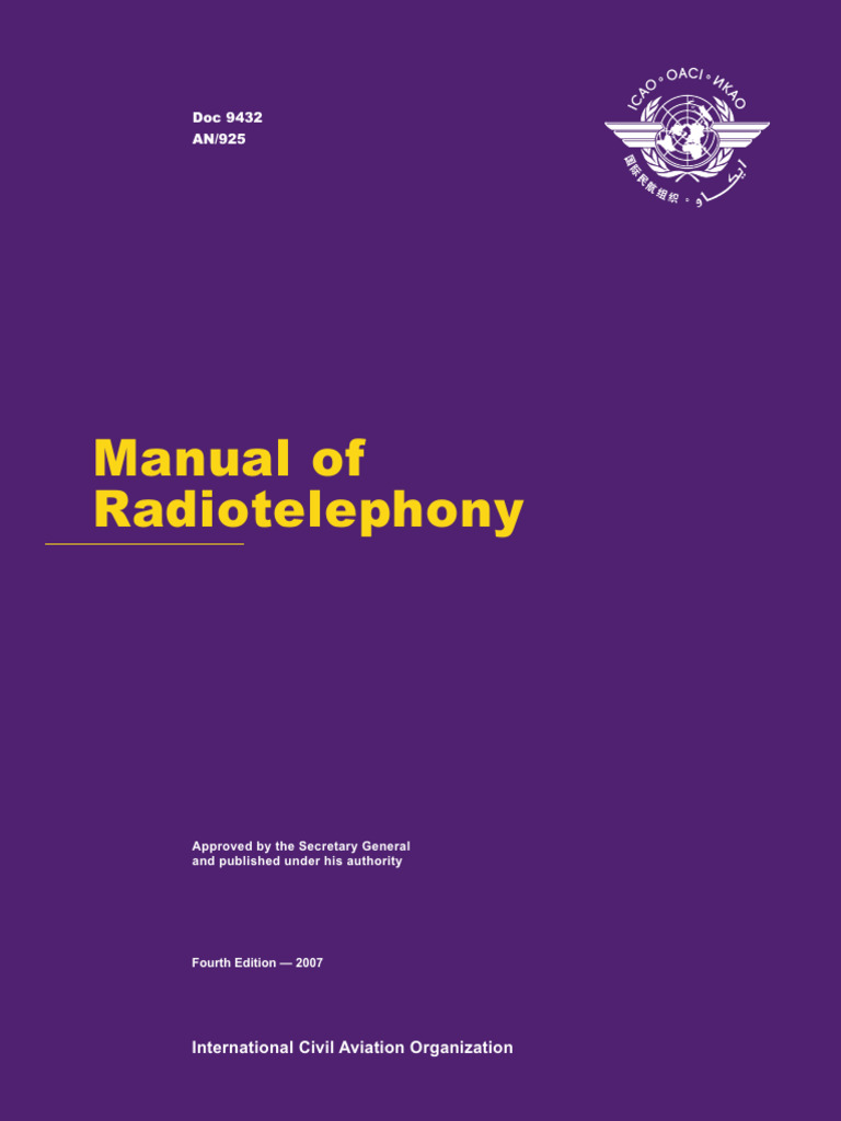 ICAO Manual of Radiotelephony 2007 | PDF | Air Traffic Control ...