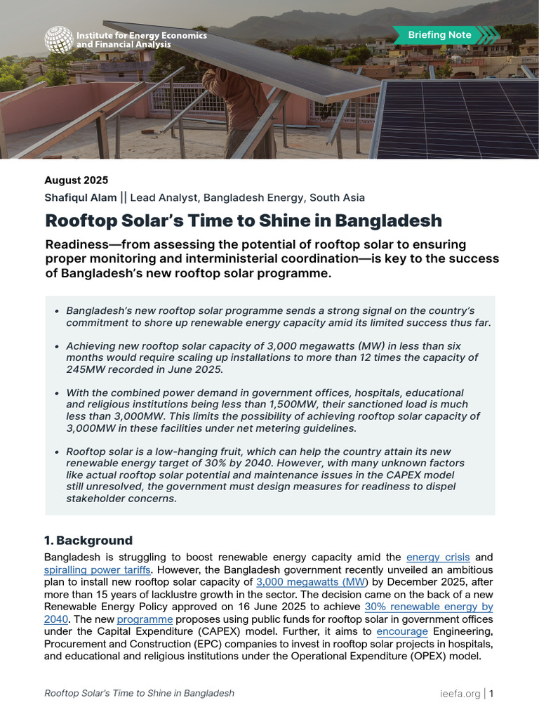 Rooftop Solar Expansion in Bangladesh | PDF | Solar Power | Economies