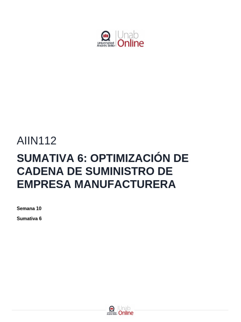 Optimización de Cadena de Suministro | PDF