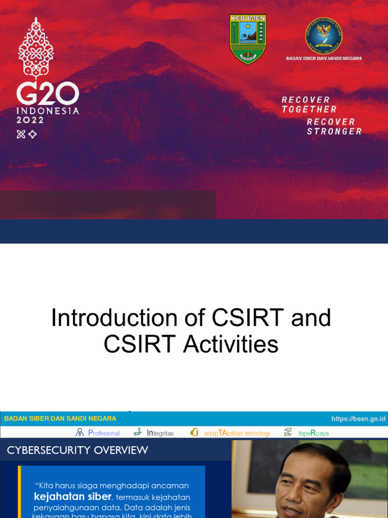 Pentingnya CSIRT dalam Keamanan Siber | PDF | Keamanan Komputer | Keamanan
