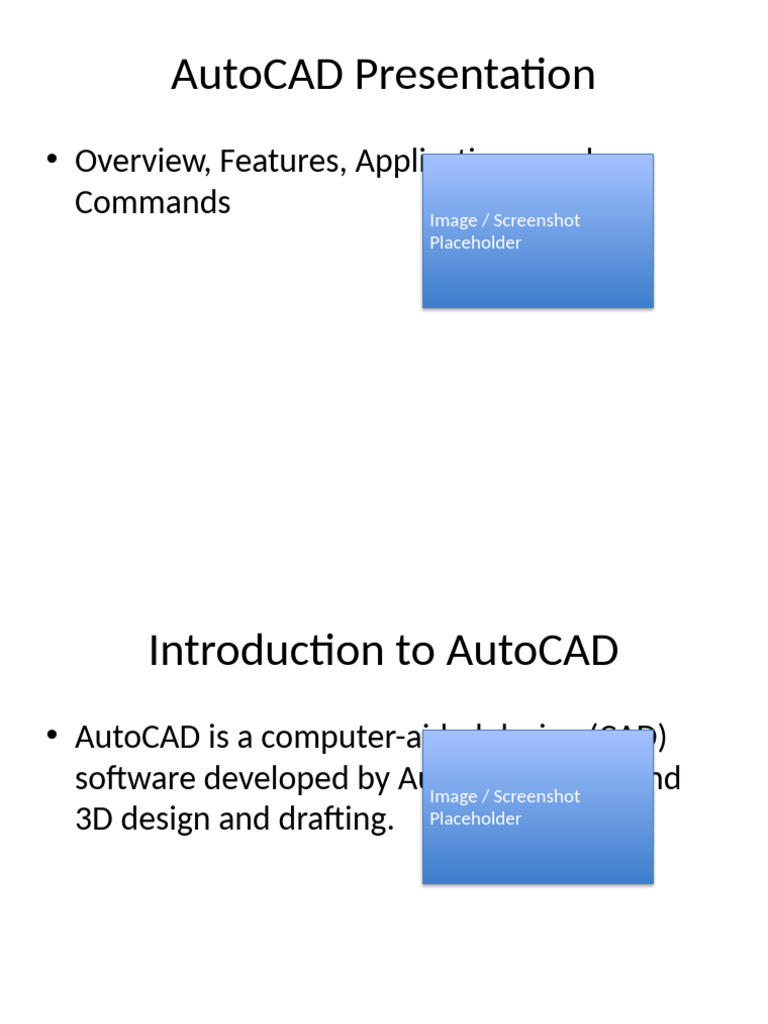 AutoCAD Overview: Features & Applications | PDF | Auto Cad | Computer ...