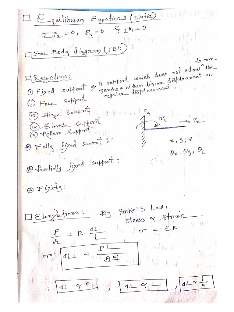 Solid Mechanics Note 1 | PDF