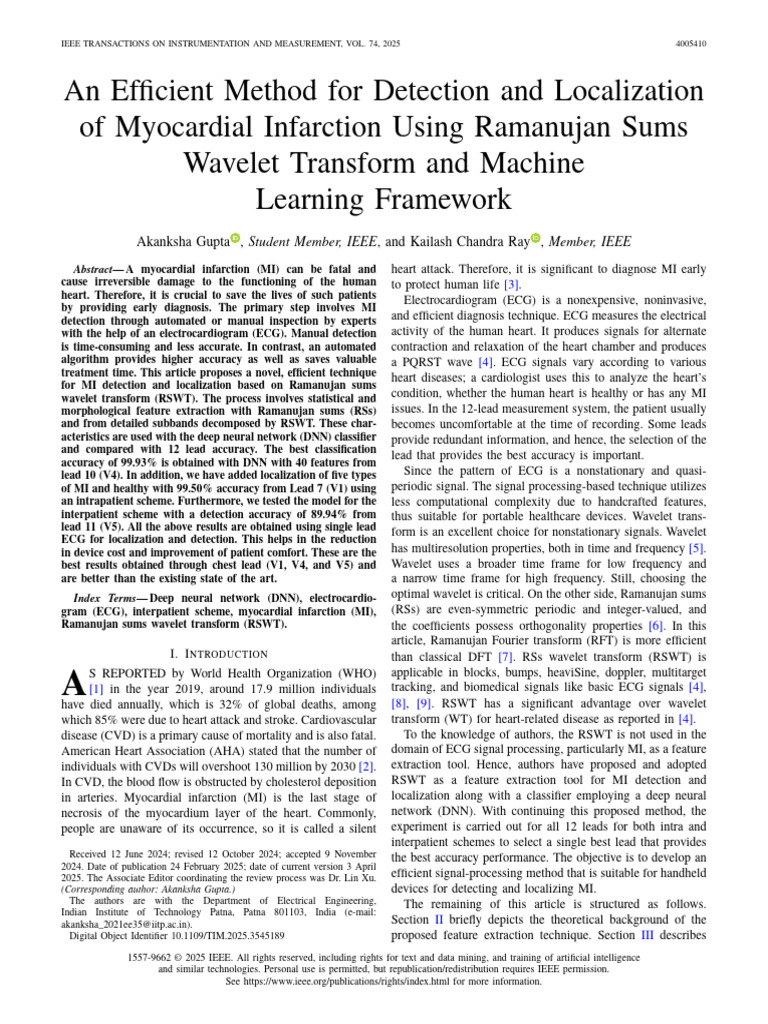 An Efficient Method For Detection and Localization of Myocardial ...
