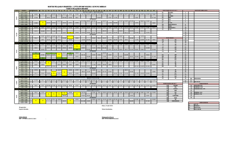 Roster Sem 1 2024-2025 Ada p5 Warna14 | PDF