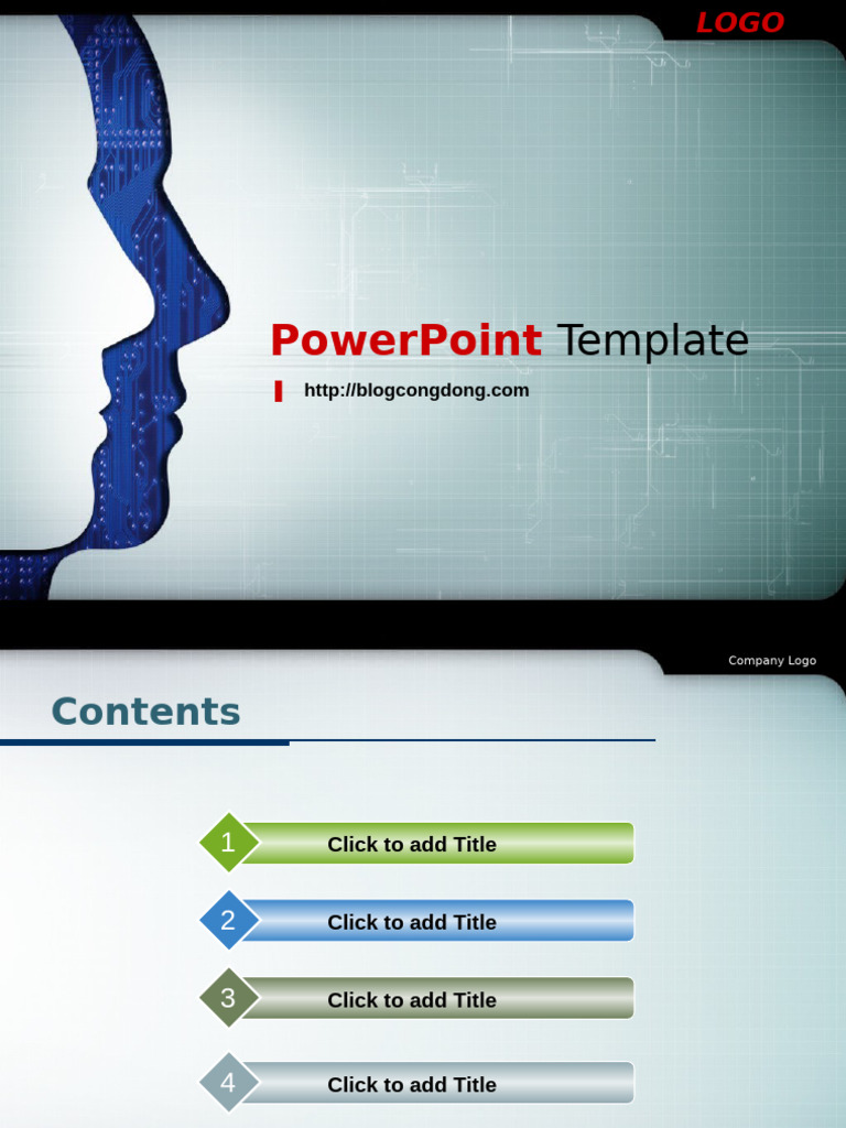 PowerPoint Template with Logo Design | PDF | Software | Microsoft Windows