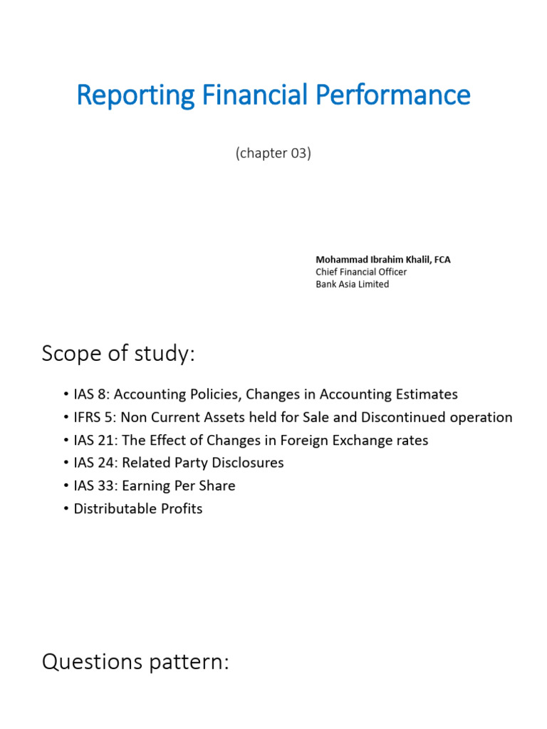 Financial Performance Reporting Insights | PDF | International ...