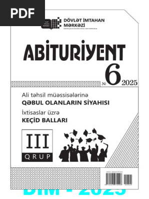 Abituriyent 6 3 Cü Qrup | PDF