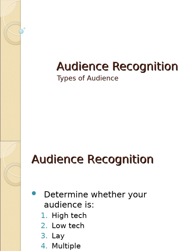 Audience Recognition and Involvement | PDF | Jargon | Acronym