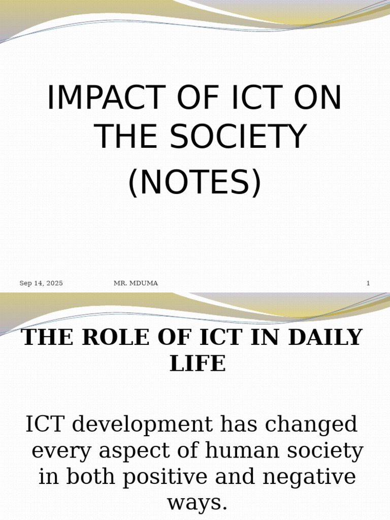3.1 Impact of Ict On Society | PDF | Password | Copyright Infringement