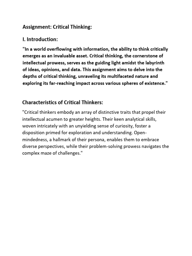 Understanding Critical Thinking Skills | PDF | Critical Thinking | Thought