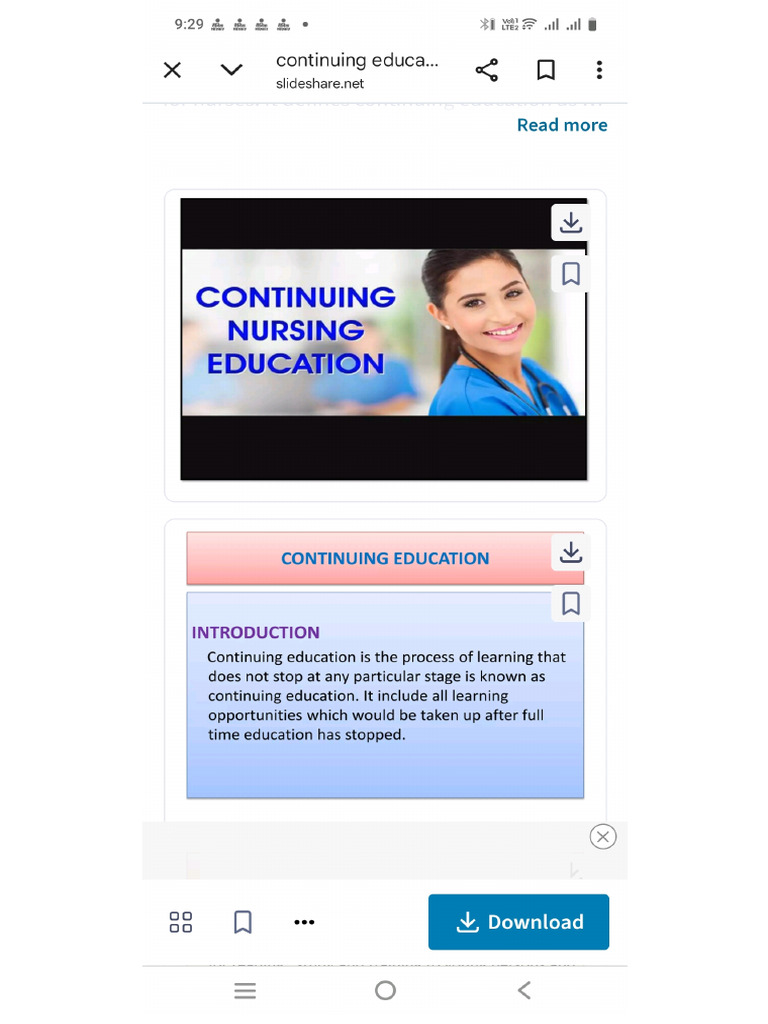 Continuing Nursing in Education (Assignment) | PDF
