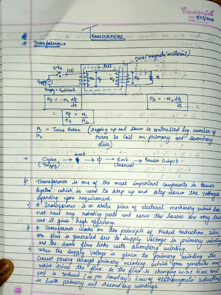 Transformer and Motor Class Notes | PDF