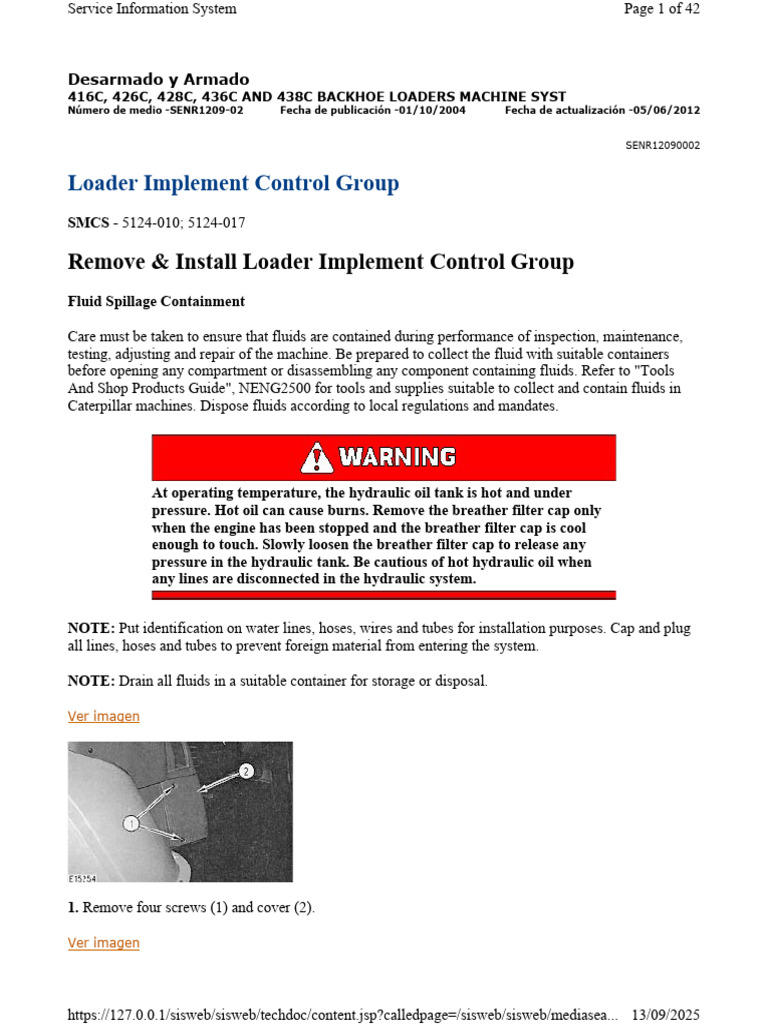 Backhoe Loader Control Group Guide | PDF | Loader (Equipment) | Gas ...