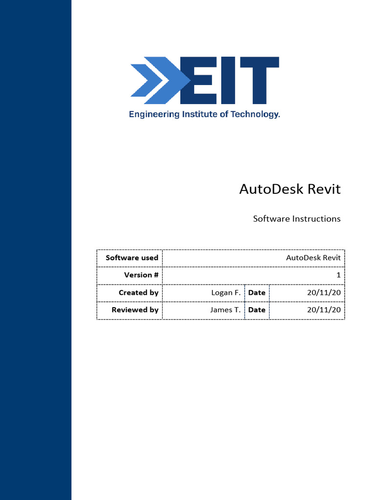 Autodesk Revit Software Instructions | PDF | Area | Autodesk Revit