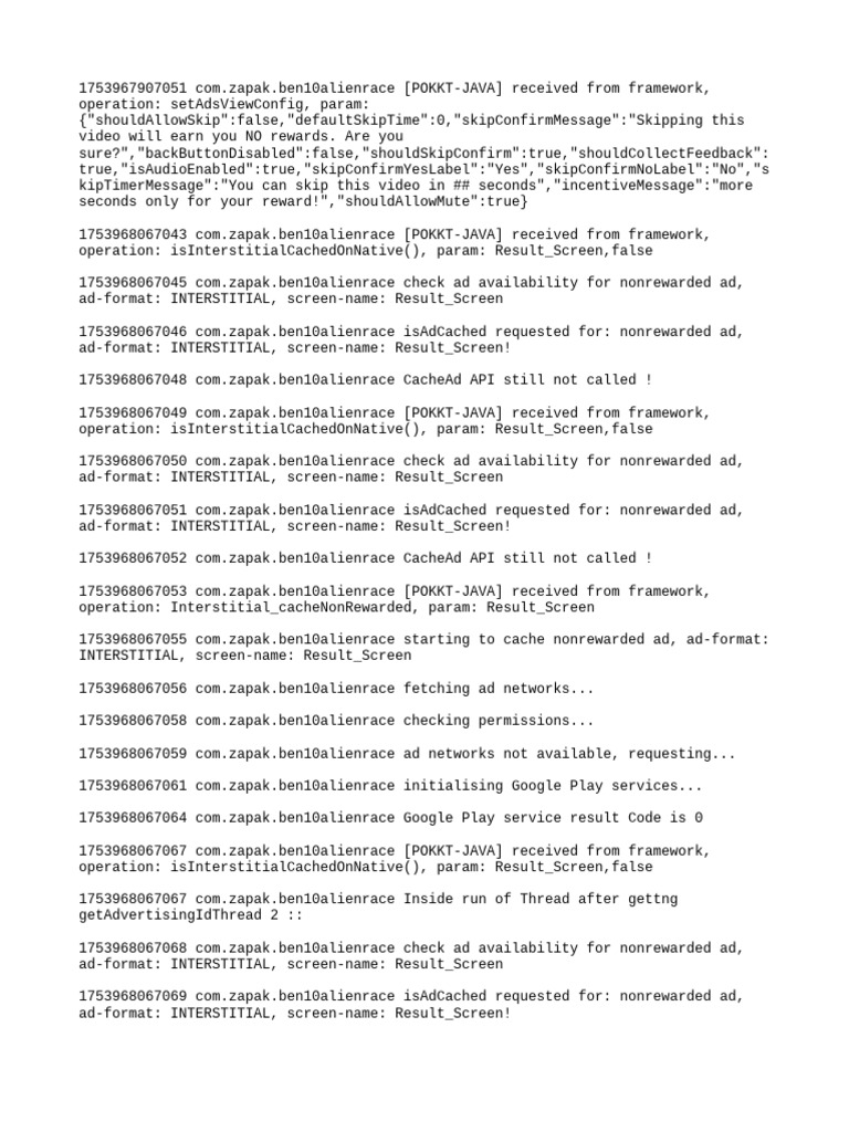 Pokktlogs | PDF | Cache (Computing) | Java (Programming Language)