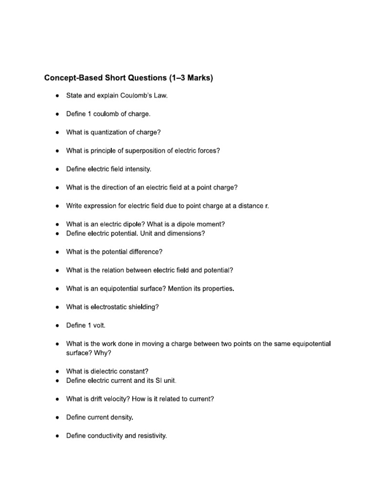 Phy Imp Questions Chapter 1 - 5 | PDF