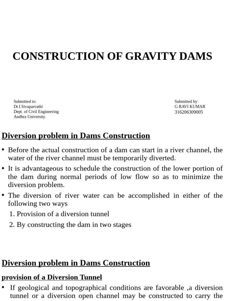 Construction of Gravity Dams | PDF | Concrete | Dam