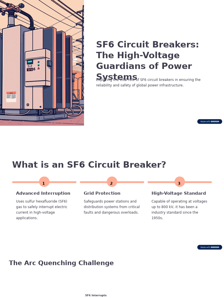 SF6 Circuit Breakers in Power Systems | PDF | High Voltage | Electric Arc