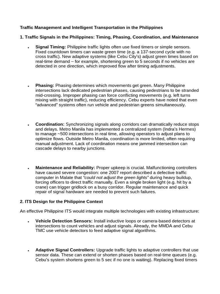 Traffic Management and Intelligent Transportation | PDF | Traffic ...