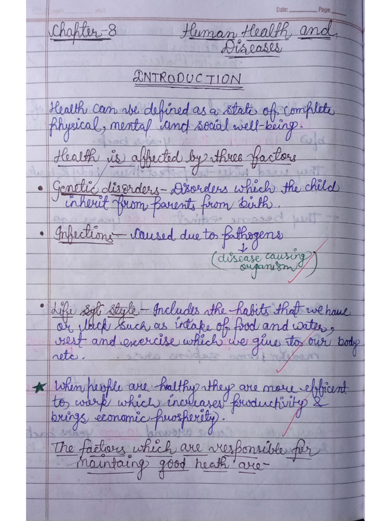 Notes Human Health and Disease | PDF