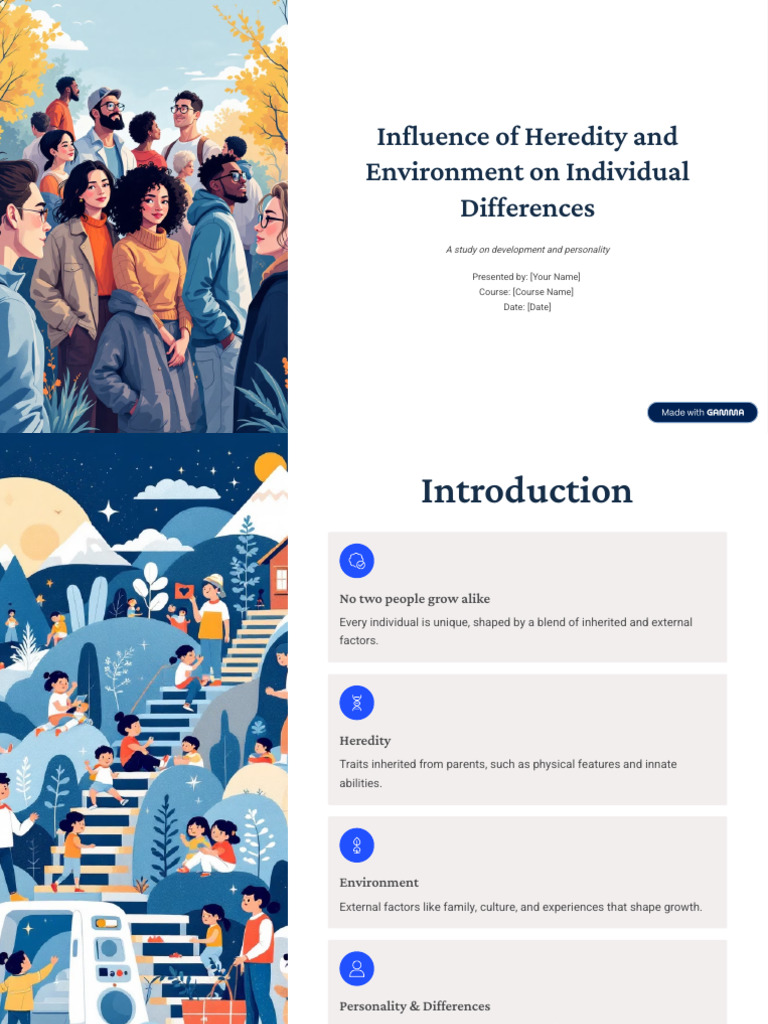 Heredity and Environment in Individual Differences | PDF | Genetics ...