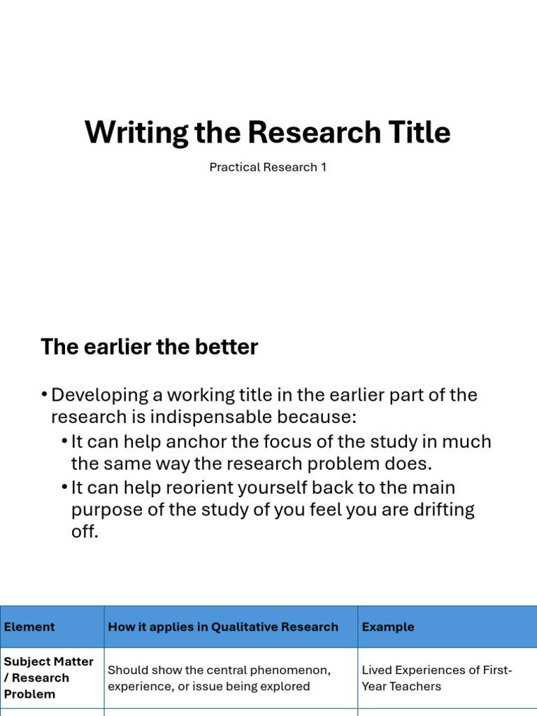 Guidelines for Writing Research Titles | PDF | Noun | Linguistics