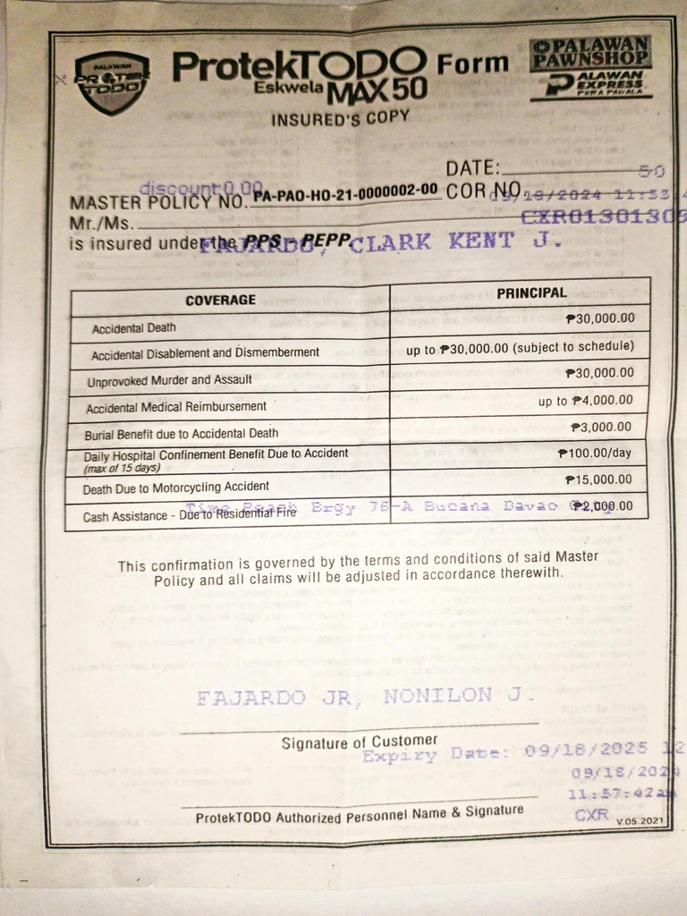 ProtekTODO Insurance Coverage Details | PDF | Insurance