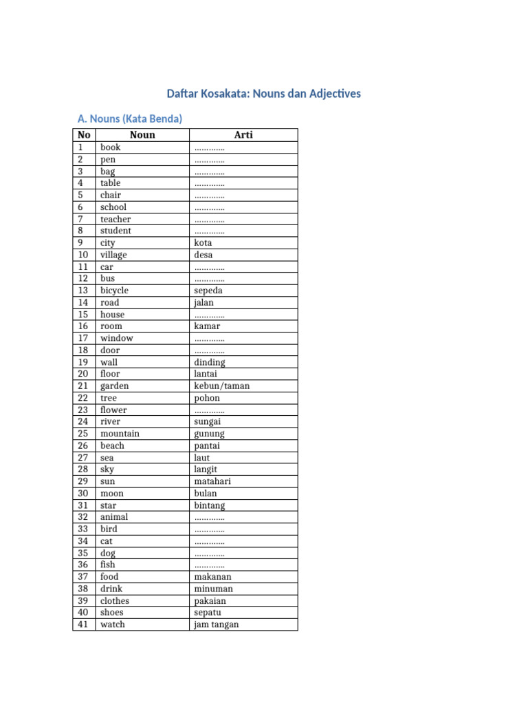 Nouns and Adjectives | PDF | Linguistic Morphology | Semantic Units