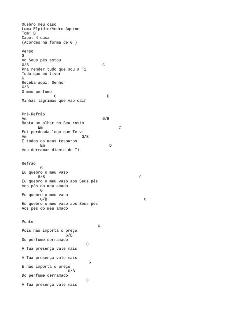 Letra da Música 
