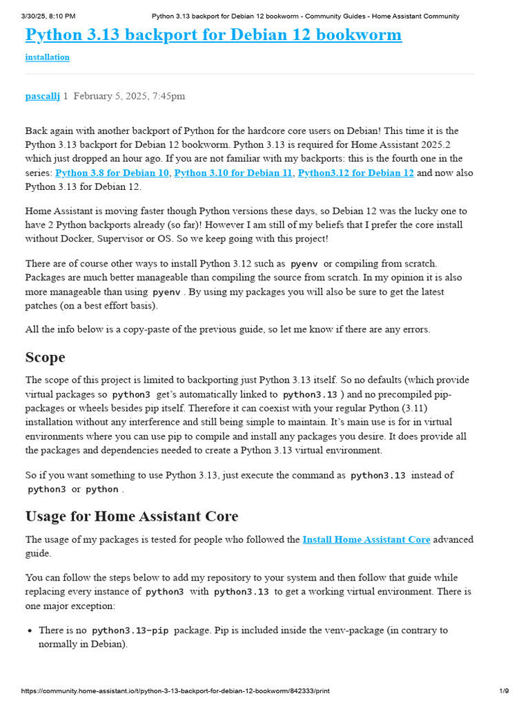 Python 3.13 Backport for Debian Bookworm | PDF | Python (Programming ...
